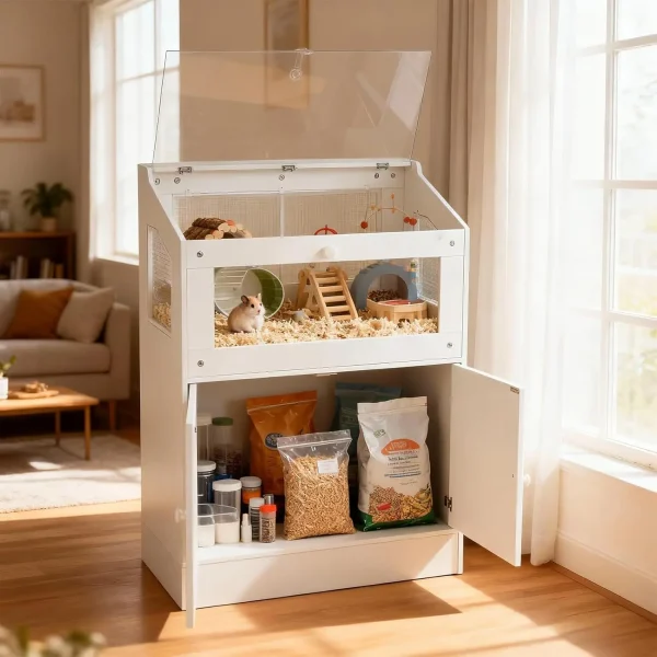 Acrylic Small Animal Cage With Storage