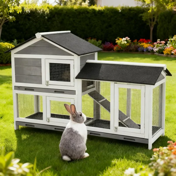 2-Tier 58'' Hutch Cage